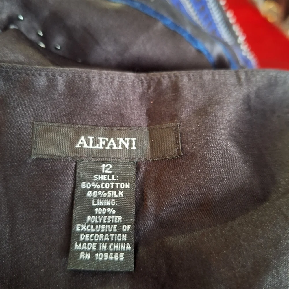 Alfani Elegant Silk Blend Sequin Accented Skirt